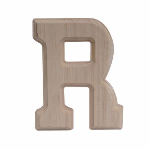 Letra R De Madera Natural LPS 6"