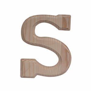 Letra S De Madera Natural LPS 6"