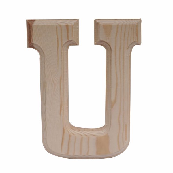 Letra U De Madera Natural LPS