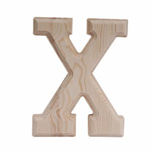 Letra X De Madera Natural LPS