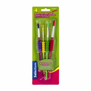 Pinceles Para Arte Con Agarre Cómodo LPS Pack X 4 Uds