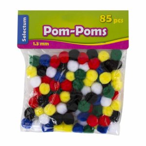 Pom Poms Brillantes De Colores Surtidos LPS Pack X 85 Uds