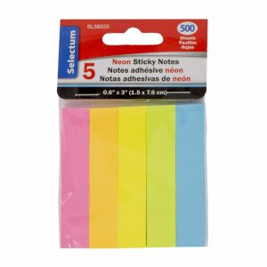 Notas Adhesivas Color Neón 1,5 X 7,6 Cm LPS Pack X 500 Uds