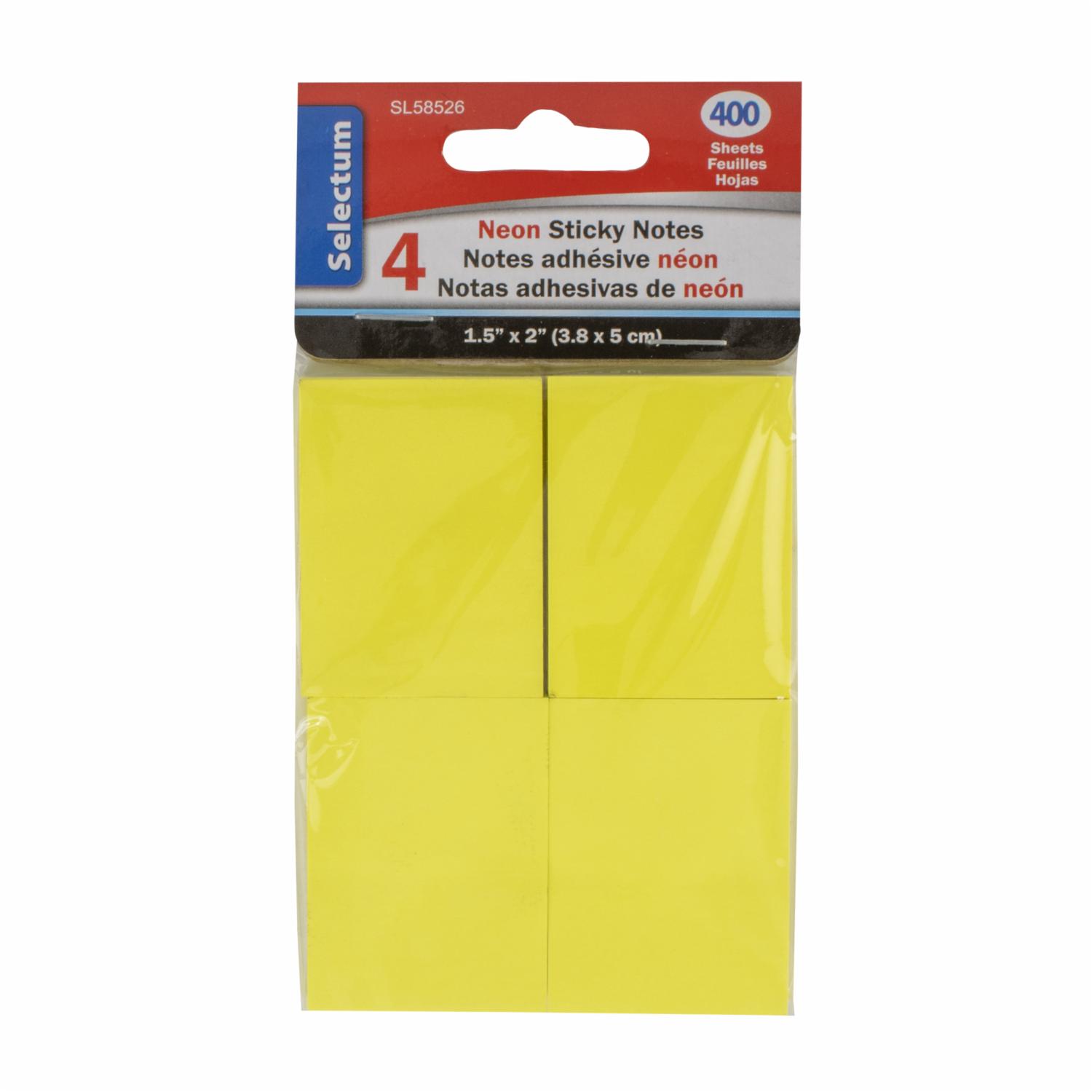 Notas Adhesivas Color Neón 3,8 X 5 Cm LPS Pack X 400 Uds