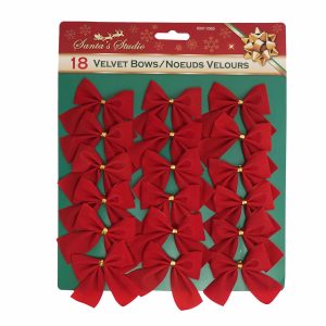 Lazos Rojo Terciopelo LPS X 18 Uds