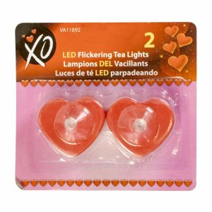 Luces Led Rojas Parpadeantes Forma Corazón LPS X 2 Uds