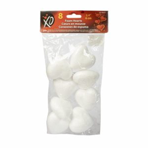 Corazones De Espuma Blanco LPS X 8 Uds