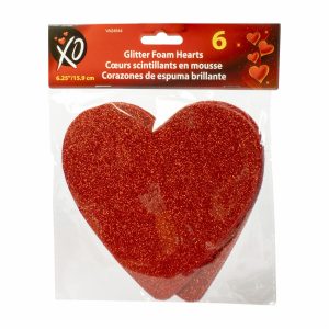 Corazones De Espuma Brillante LPS X 6 Uds