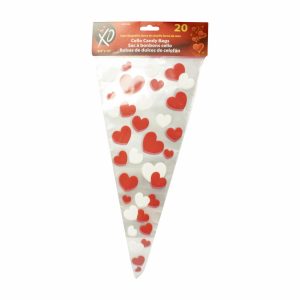 Bolsas De Dulces Cónicas Corazones LPS X 20 Uds
