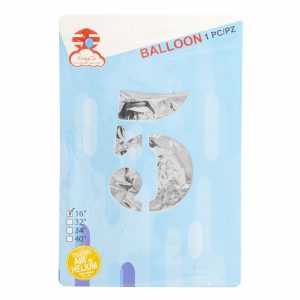 Globo Aluminio Plata N5 IMPORTADORA CUMPLEAÑOS 16"