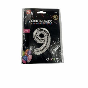 Globo Aluminio Plata N9 IMPORTADORA CUMPLEAÑOS 16"