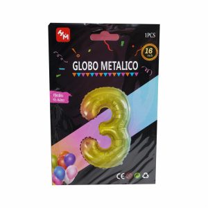 Globo Metálico Nro. 3 H.M 16"