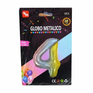 Globo Metálico Nro. 4 H.M 16"