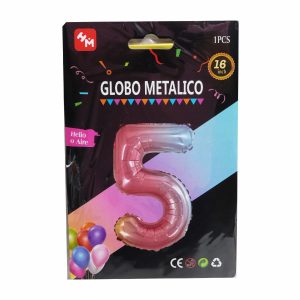 Globo Metálico Nro. 5 H.M 16"