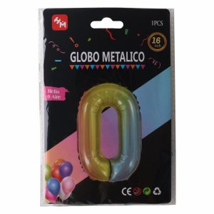 Globo Metálico Multicolor Nro. 0 IMPORTADORA CUMPLEAÑOS 16"