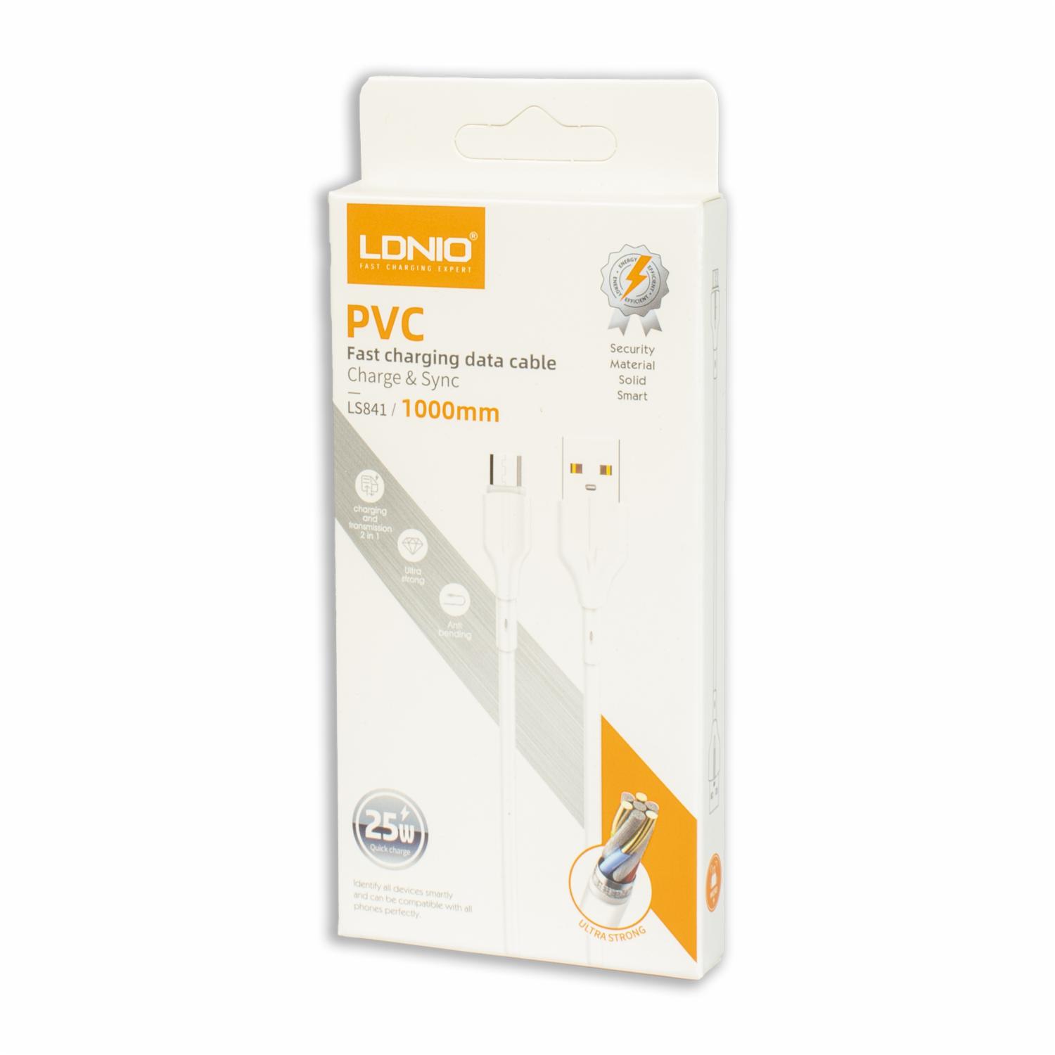 Cable USB-C A USB-A Blanco LDNIO 25 W