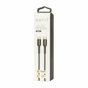Cable USB-C A USB-C Negro HAVIT 1 Metro