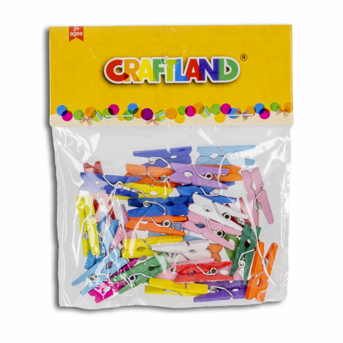 Mini Pinzas Multicolor CRAFTLAND X 36 Uds