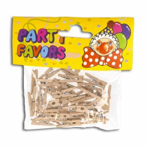 Mini Pinzas Natural PARTY FAVORS X 36 Uds