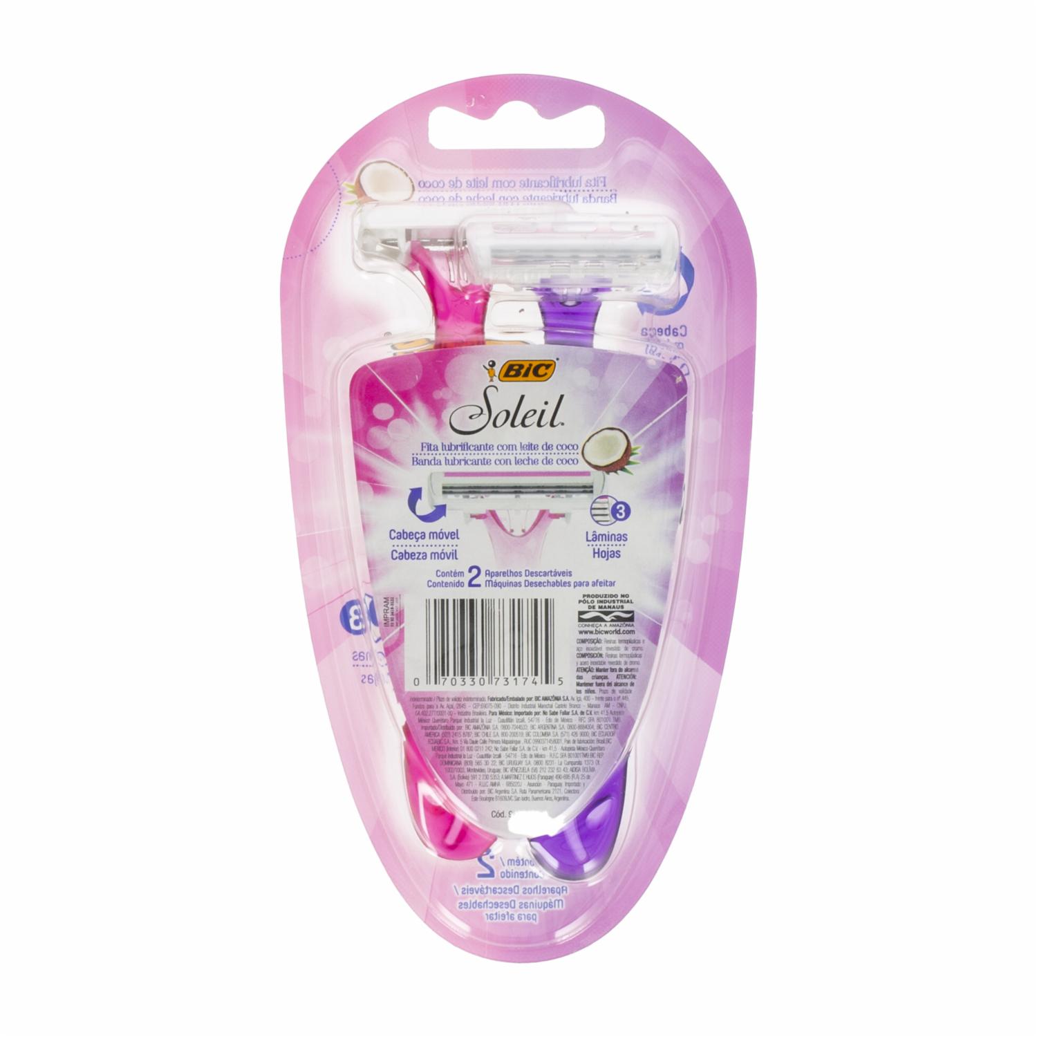 Razuradora Desechable Afeitadoras Desechables Soleil BIC 2 Uds - Image 2