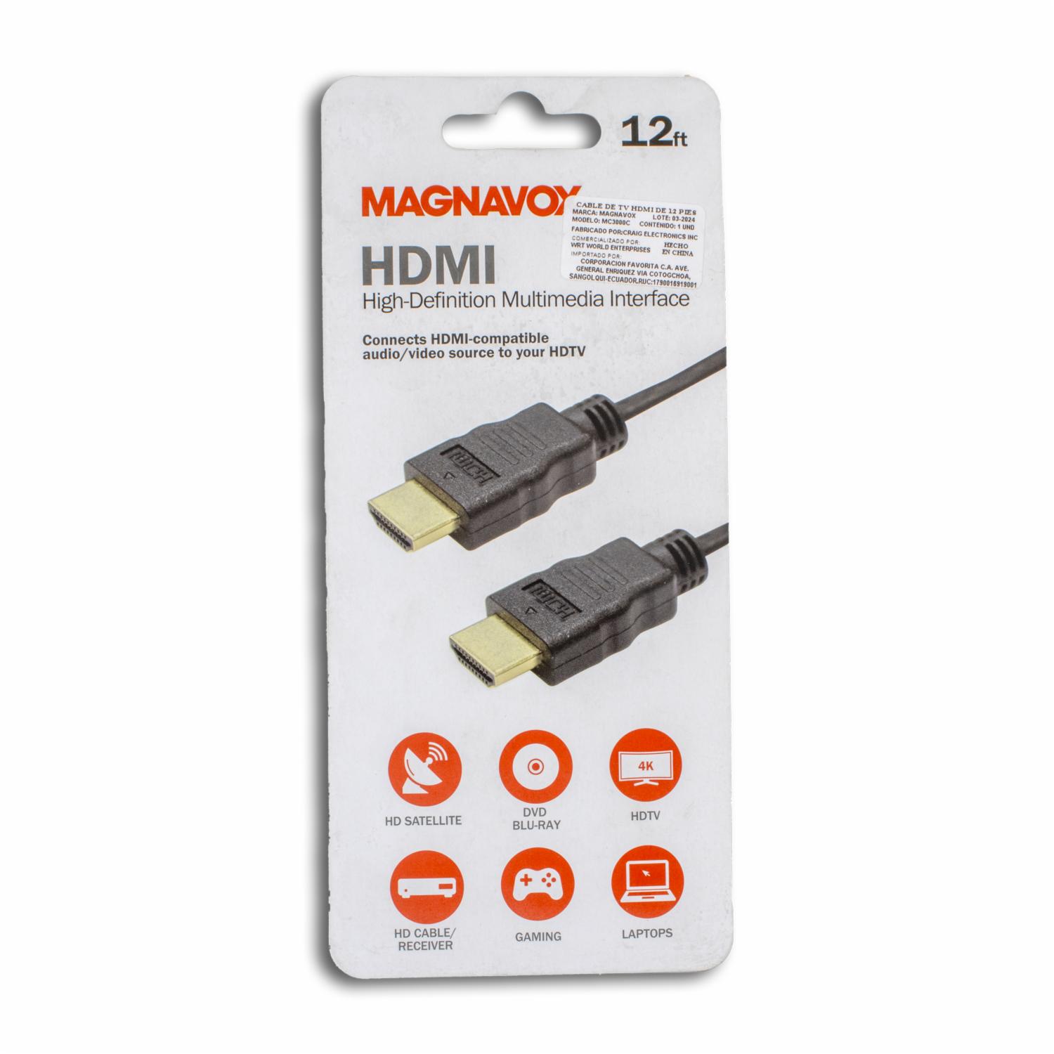Cable Hdmi De TV MAGNAVOX 12 Pies - Image 2