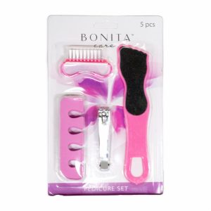 Set Pedicure Cortador,Cepillo,Separador Y Lima BONITA CARE 1 X 5 Uds