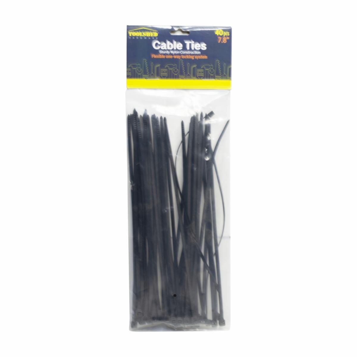 Sujetadores De Cables Color Negro PROMARX Pack 40 Uds