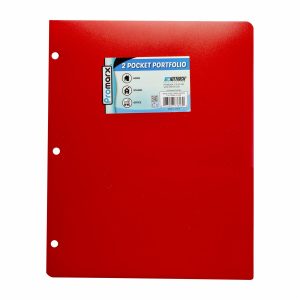 Carpeta Plástica Con Dos Bolsillos Color Roja PROMARX