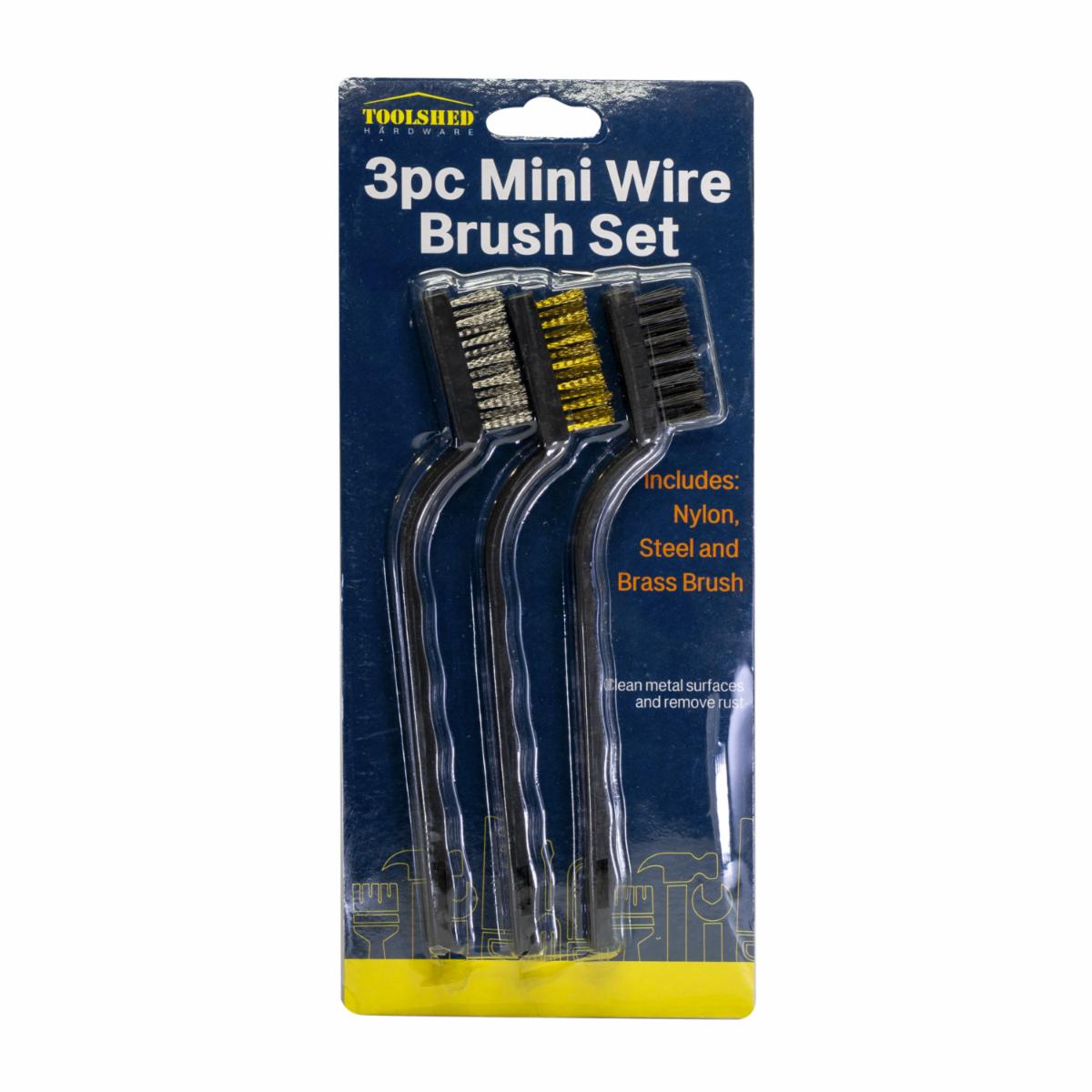Pack Cepillos Mini De Alambre TOOLSHED 3 Uds