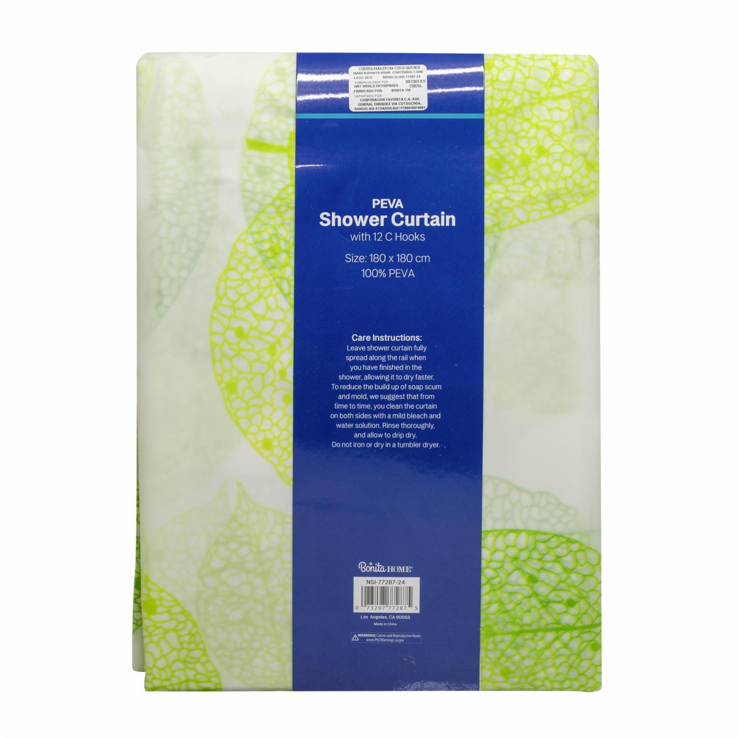 Cortina Para Ducha Hojas BONITA HOME 180 X 180 Cm - Image 2