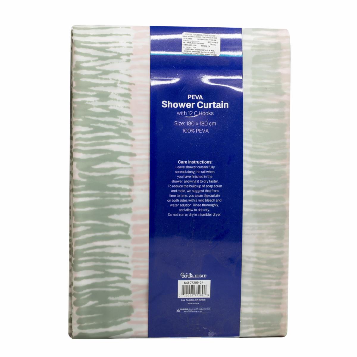 Cortina Para Ducha Gris Rosa BONITA HOME 180 X 180 Cm - Image 2