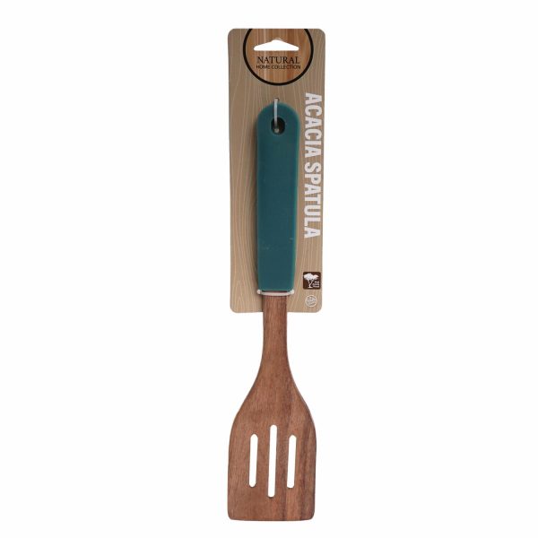 Espatula Plana De Madera Con Mango De Silicona BONITA HOME