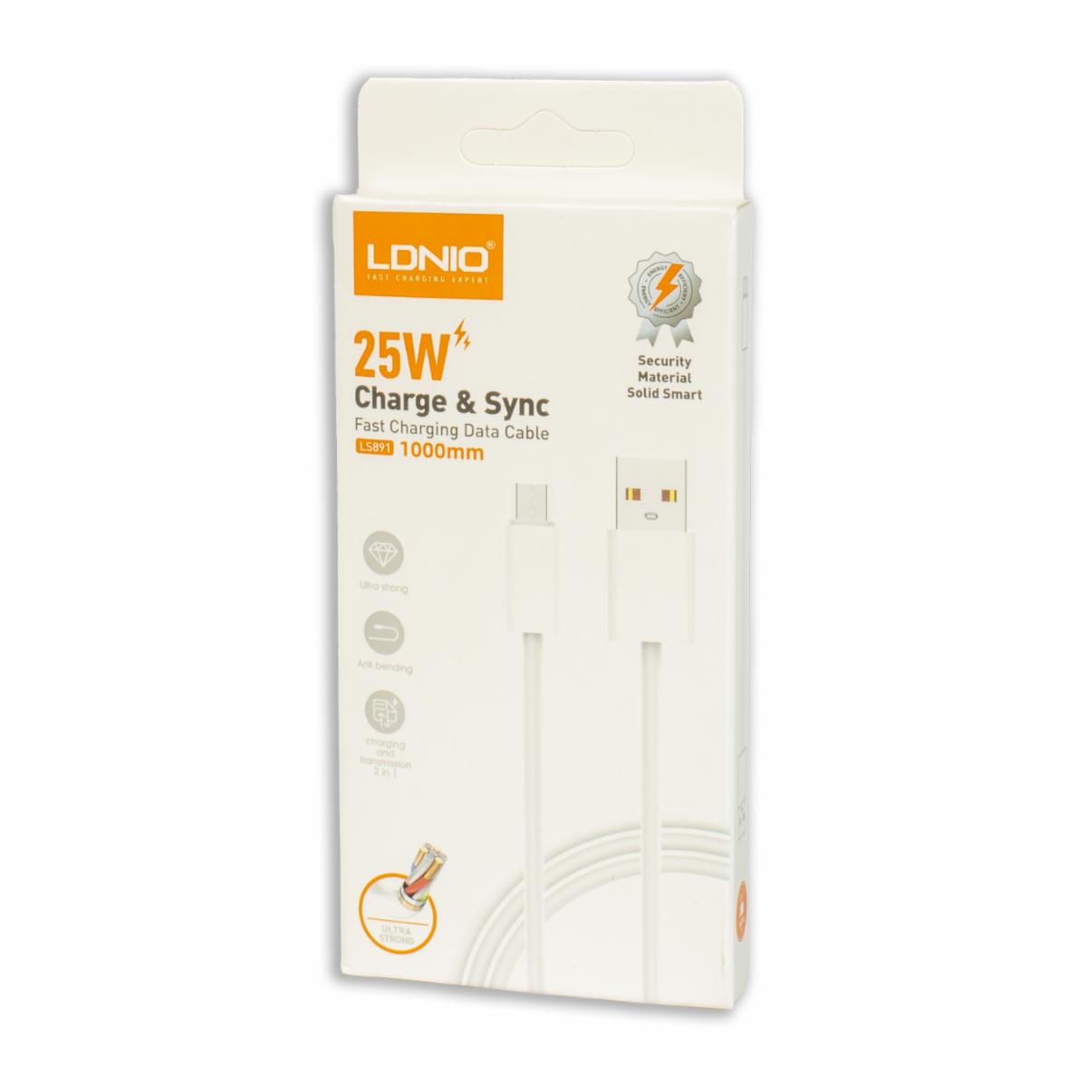 Cable USB-C A USB-A Blanco LDNIO 25 W