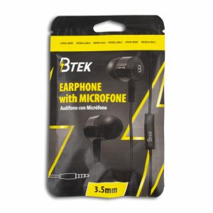 Audífonos 3.5 Mm EAR-35B BTEK Con Cable