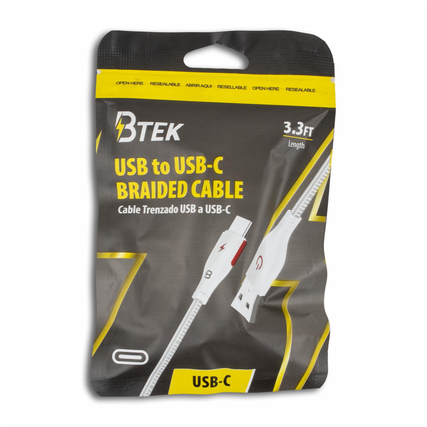 Cable Usb-c Blanco BTEK 3,3 Ft