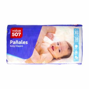 Pañales Mega Grande VALUE 507 X 38 Uds