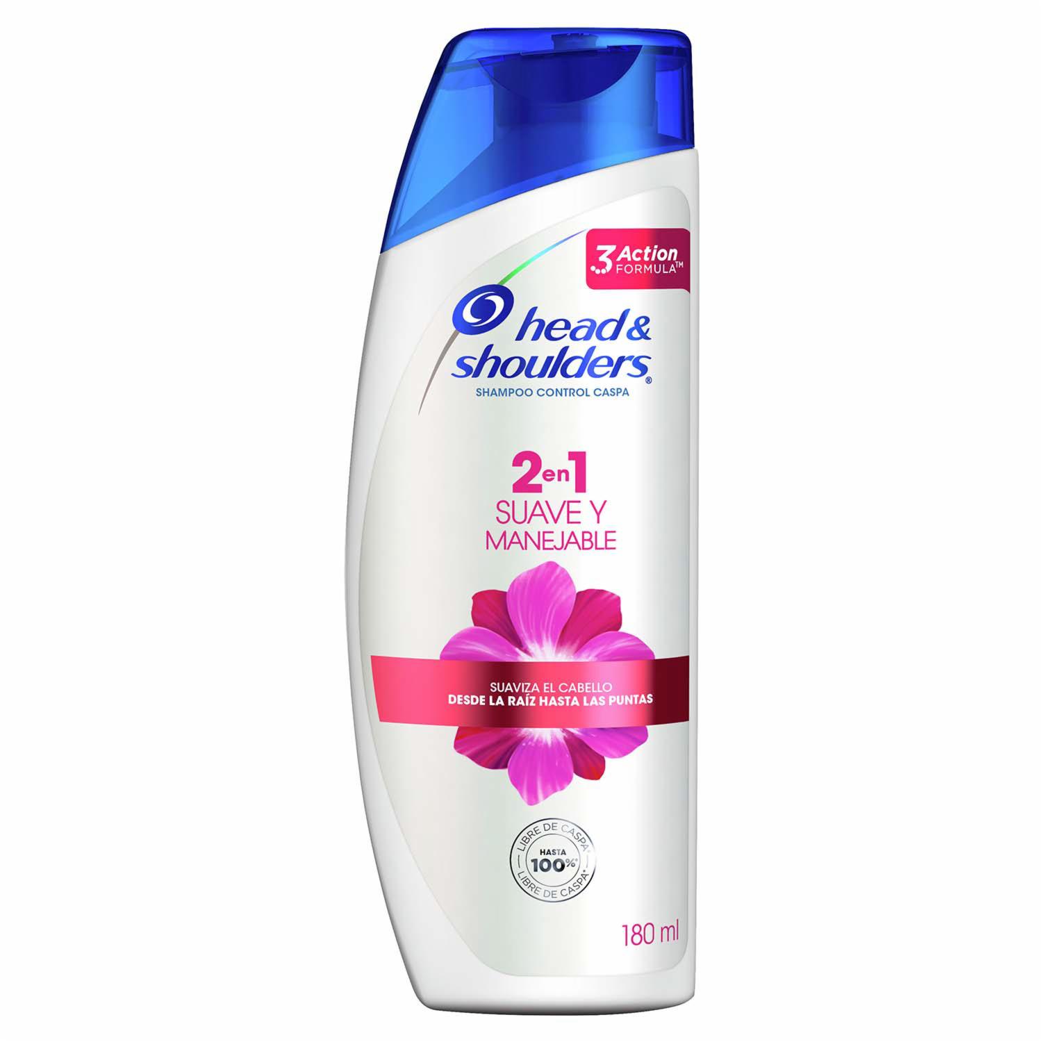 Shampoo Y Acondicionador 2 En 1 Suave Y Manejable HEAD & SHOULDERS 180 Ml - Image 2