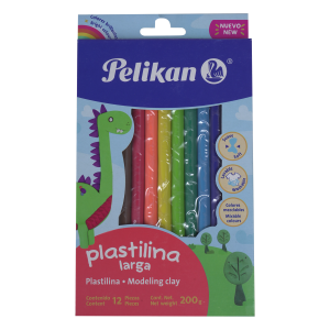Plastilina Moldeable Larga PELIKAN X 12 Uds