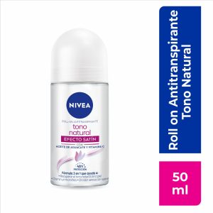 Desodorante En Roll On Para Dama Tono Natural Efecto Satín NIVEA 50 Ml