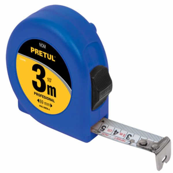 Flexómetro De 3Mt Azul PRETUL