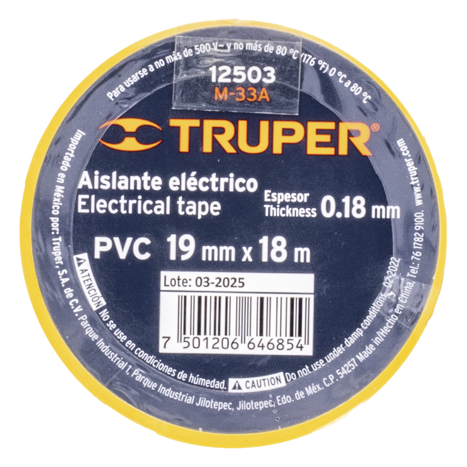 Cinta Taipe Elec18M Amarillo TRUPER Unidad