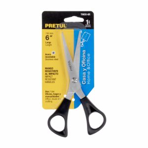 Tijera De Acero Inoxidable Negra PRETUL 6"