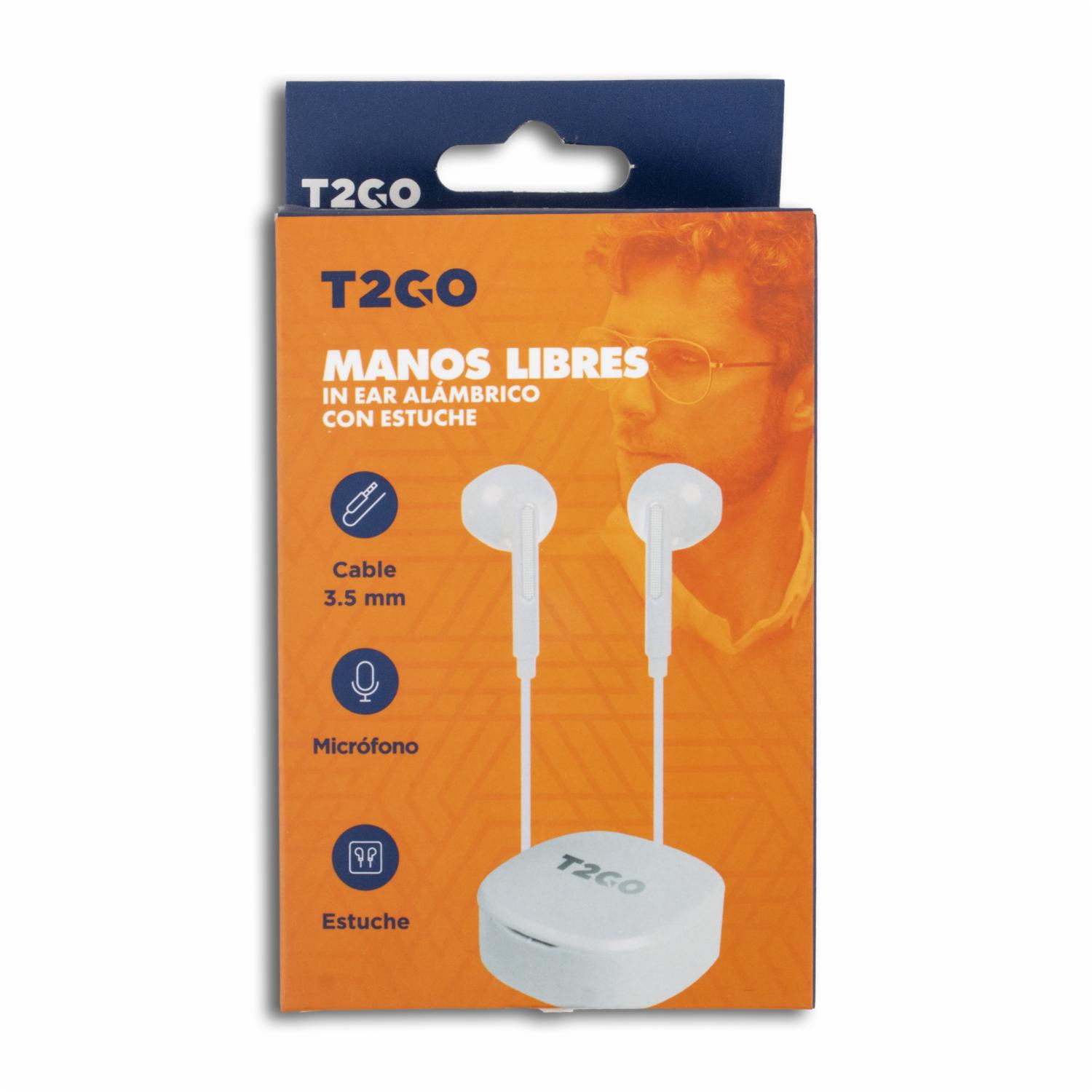 Audífonos Con Micrófono Con Estuche 1,2 Metros GOB Con Cable