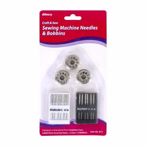 Agujas Para Maquina De Coser + Bobinas ALLARY 15 Piezas