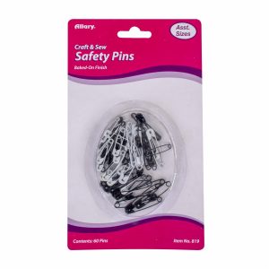 Imperdibles Blancos Y Negros Para Costura Tamaños Surtidos ALLARY X 60 Uds