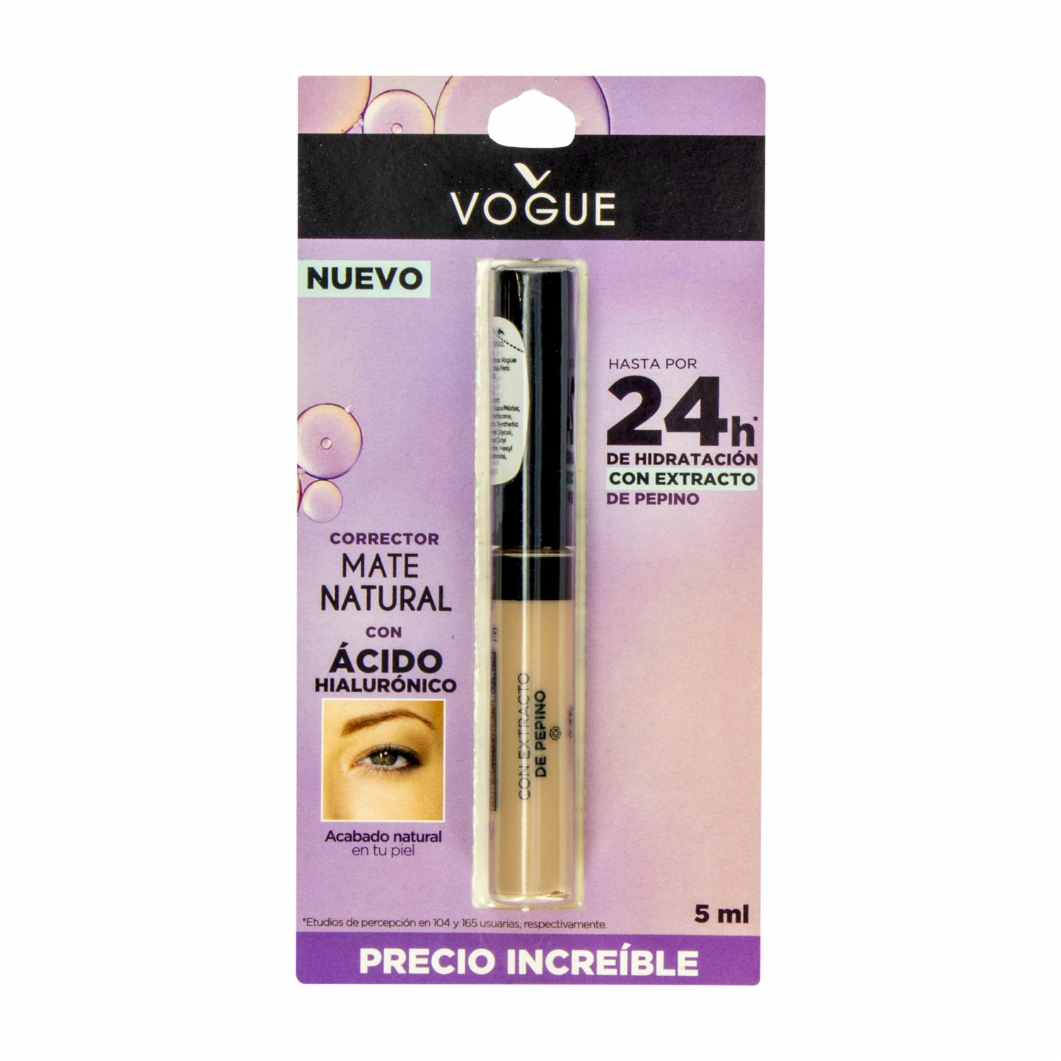 Corrector De Maquillaje Líquido Mate Natural VOGUE 5 Ml