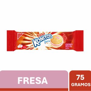 Galletas Dulces Doble Crema Sabor A Fresa KONITOS 75 G