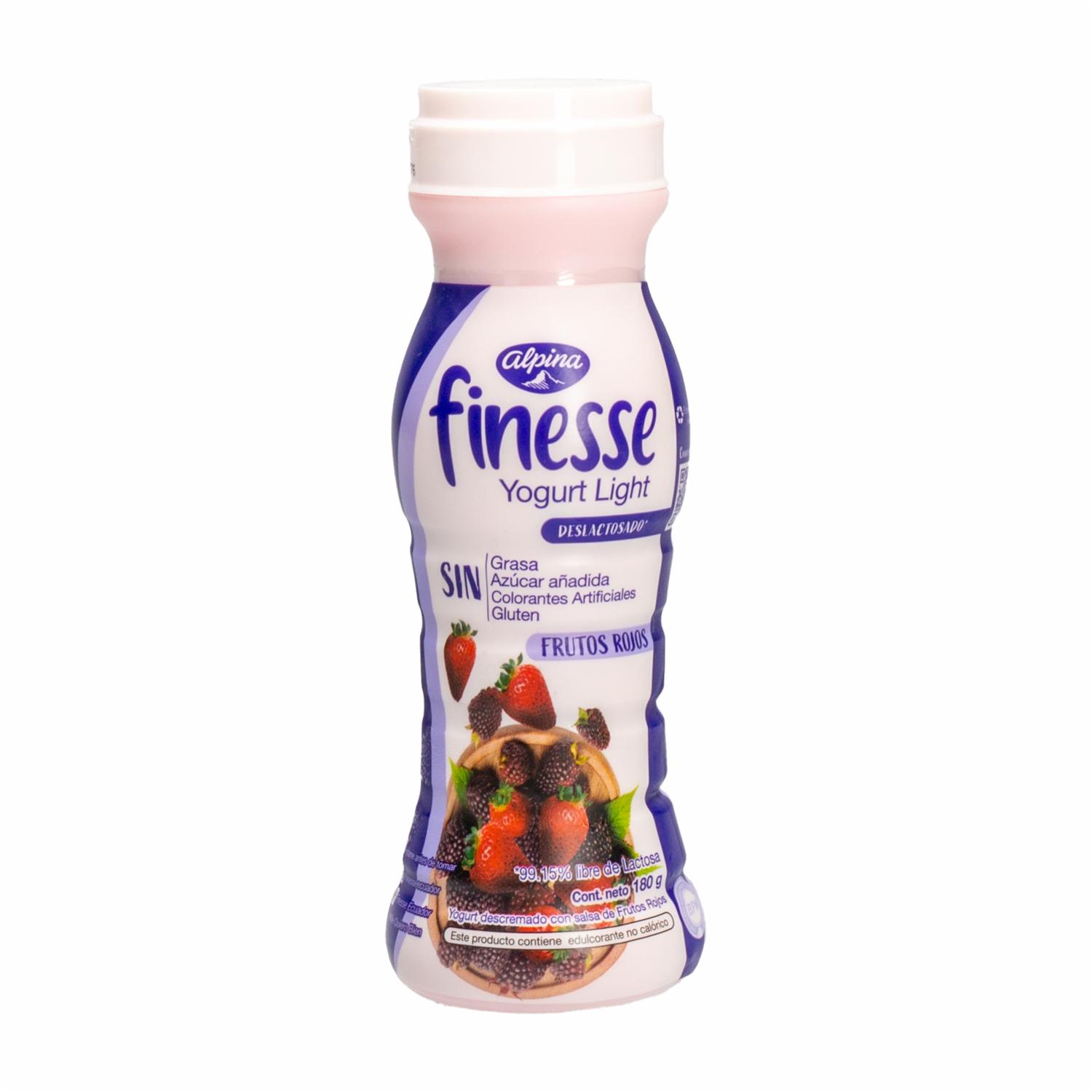 Yogurt Deslactosado Frutos Rojos FINESSE 180 G
