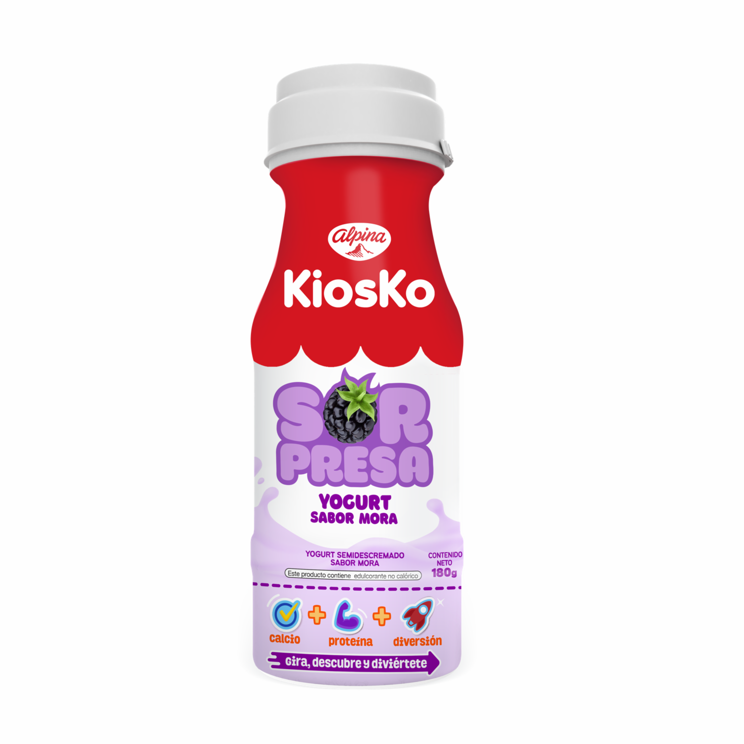 Yogurt Bebible Sabor A Mora Premio Dinomochis KIOSKO 180 G