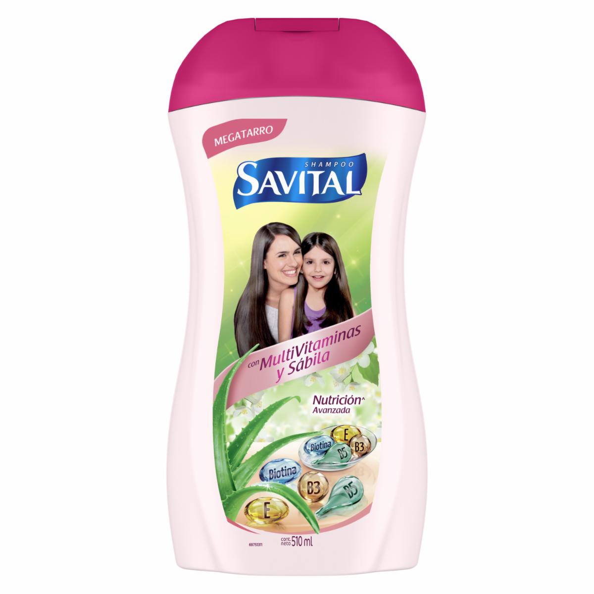 Shampoo De Cabello Con Multivitaminas SAVITAL 510 Ml